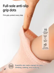 Baby toddler floor socks with anti-slip grip sole, comfortable stretch knit infant socks