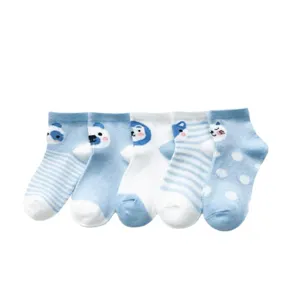 Zomer baby kinderen mesh sokken schattige cartoon dier ademende korte sokken set voor kids