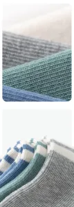 Kids knit sock fabric detail, soft cotton mid-tube style, comfortable daily wear.