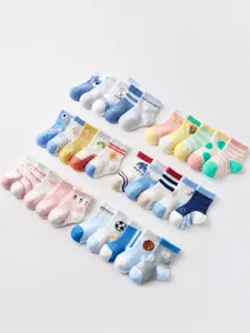 Leuke ademende katoenen sokken voor kinderen zomerse stijl multipack voor baby dagelijks
