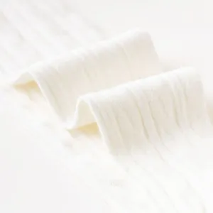 Collant a coste in cotone bianco per ragazze, calzini da danza morbidi e traspiranti per bambini.