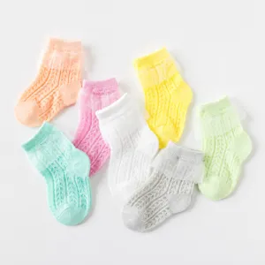 Baby zomer mesh kant sokken ademend peuter katoen korte sokken set kleurrijk