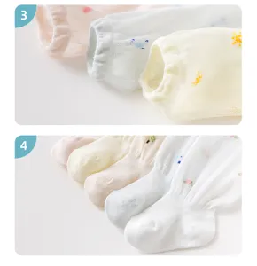 Infant breathable mesh baby socks, summer anti-mosquito long socks, soft cotton.