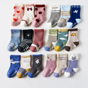 Baby thick thermal cotton terry socks cute newborn toddler winter socks size 0-5 years
