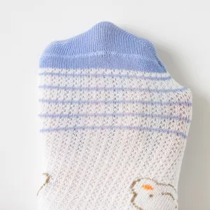 Chaussettes en Coton Mesh Respirant d'Été pour Enfants Mignon Dessin Animé Rayure Nourrisson Bébé Chaussettes Accessoires de Mode