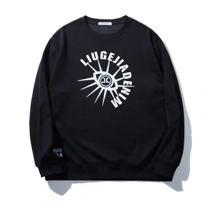 Men's Plus Size Casual Crewneck Sweatshirt Loose Fit Long Sleeve Letter Printed Pullover Top For Spring Daily Wear