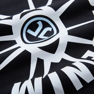 Streetwear black sweatshirt with bold white graphic print, comfortable oversized fit for daily wear.