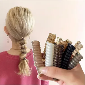 Elastici per capelli a spirale coreani minimalisti e carini accessori per donne eleganti
