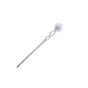 Vintage Chinese style moon flower hair stick elegant metal hairpin for hanfu buns