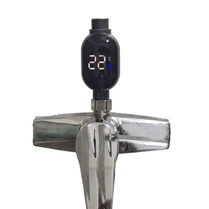 Digitales Dusch LED Thermometer Wassertemperatur Monitor mit Standard 4-Punkt Anschluss fürs Badezimmer.