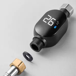 Digitales LED-Wassertemperaturmessgerät für Duscharmatur, universelle 4-Punkt-Standardgröße.