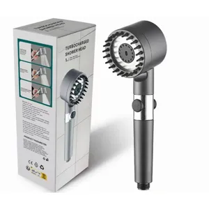 High Pressure Handheld Shower Head Bathroom Water Saving Spray Showerhead With One Click Stop Button Massage Multifunctional Shower Sprayer