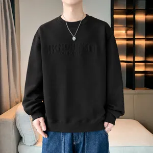 Herren Fleece Gefüttertes Sweatshirt Winter Warm Lässig Rundhals Langarm Pullover Trend Marke Übergröße Lockeres Sweatshirt