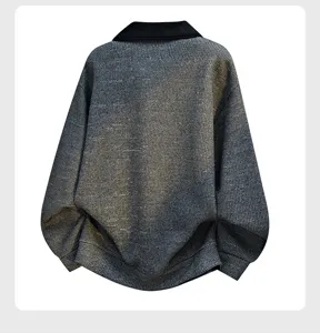 Herren amerikanischer College Stil gefälschte zweiteilige Sweatshirt Detailansicht hinten