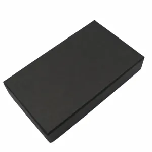 Caja de regalo rectangular negra para pasadores de corbata embalaje y presentación de joyas.