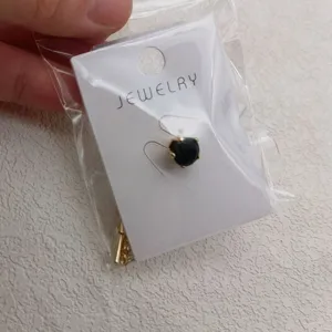 Heren zwarte edelsteen dasgesp metallisch gegalvaniseerd pak lapel accessoire detail