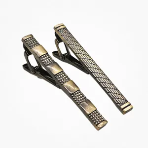 Pince à Cravate Homme Business Cuivre Minimaliste Formelle Barrette de Cravate Accessoires de Costume