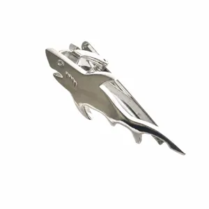 Shark Shape Metal Tie Clip Fashion Men Unique Animal Tie Pin Business Suit Accessories