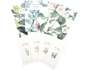 Botanical vintage stationery set with floral envelopes and letter paper for writing notes.