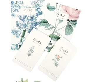 Vintage botanical floral stationery and envelope set, elegant retro writing paper details.