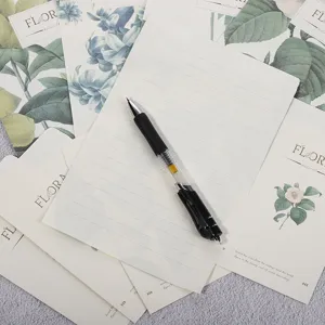 Botanical Vintage Stationery Set Letter Paper And Envelope With Floral Illustrative Design For Writing Letters