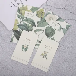 Vintage botanical letter paper and envelope set for romantic letters and writing notes.
