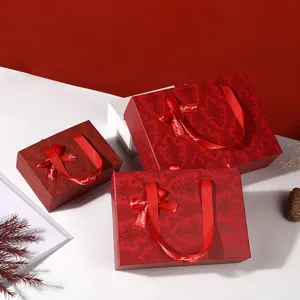 Scatola regalo caramelle matrimonio rossa cassetto lusso borsa confezione compleanno