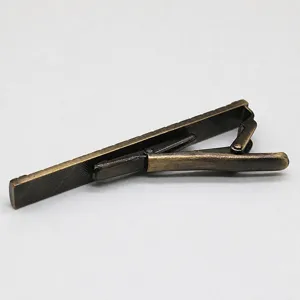 Pince à cravate en bronze antique pour homme, accessoire de cravate formelle d'affaires.