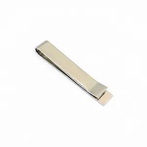 Silver metal tie clip for men business formal wear simple daily design main view product