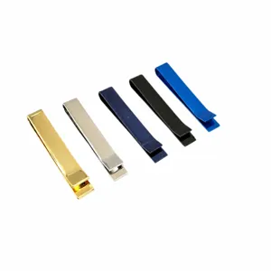 Men metal tie clips set multi color business formal wear accessories 5 pieces pack