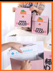 Creative cartoon document bag gift packaging bag cute file folder stationery storage organizer