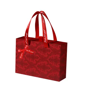 Scatola regalo caramelle matrimonio lusso rossa cassetto damigella borsa mano festa