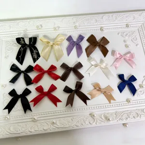 Fiocchi in nastro di raso assortiti in vari colori, perfetti per confezioni regalo e fai da te.