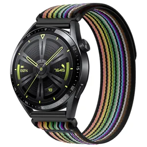 Correa de reloj de nailon de bucle de sendero colorido compatible con varios relojes.