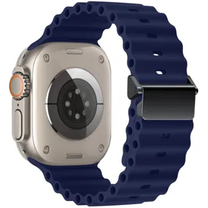 Cinturino per orologio in silicone di ricambio compatibile con apple watch ultra blu
