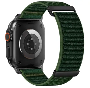 Replacement nylon alpine loop band and watch case compatible with Apple Watch Ultra series.