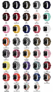 Cinturino di ricambio in nylon intrecciato elastico per smartwatch colorato cinturino ad anello.