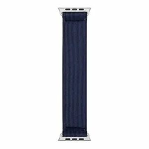 Bracelet de montre en nylon bleu foncé de rechange compatible avec Apple Watch sport