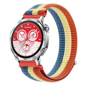 Νάιλον λουράκι ρολογιού συμβατό με Huawei smartwatch χρωματιστό ριγέ λουράκι αντικατάστασης