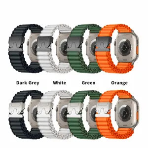 Replacement nylon alpine loop watch strap with metal parachute buckle for Apple Watch Ultra