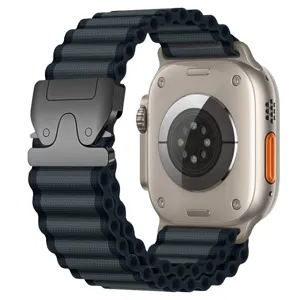 Replacement alpine loop nylon watch band with parachute buckle for smart sports watch.