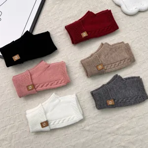 Winter Warm Knit Fingerless Gloves Women Cable Knit Faux Alpaca Fleece Touch Screen Half Finger Mittens