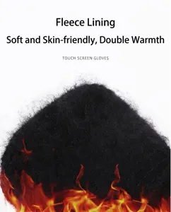 Winter Thermische Touchscreen Handschuhe Fleece-Futter Detailansicht für Herren Radfahren.