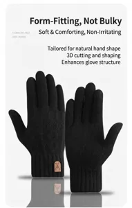 Herren Winter Thermo Touchscreen Strickhandschuhe rutschfest Outdoor Radfahren warm neu