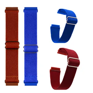Cinturino per orologio in nylon intrecciato elastico regolabile per vari smartwatches.