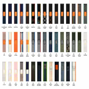 Vervangend nylon trail loop horlogebandje compatibel met smartwatches, vele kleuren.