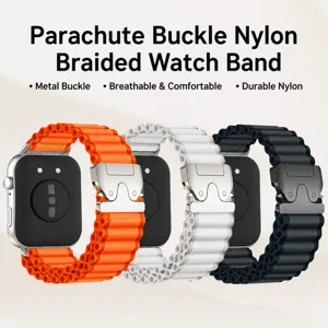 Cinturino per Orologio in Nylon Alpine Loop Per Huawei Watch Fit 5 Pro 5 4 Pro 4 3 Cinturino di Ricambio Tessuto con Gancio in Metallo