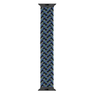 Bracelet de montre Solo Loop tressé pour Apple Watch, Bleu Vert Noir Nylon Tissé 44mm 45mm
