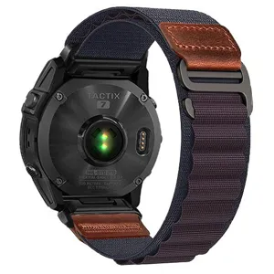 Bracelet de montre en nylon alpin compatible avec les montres Garmin Fenix 8 et Tactix 7.