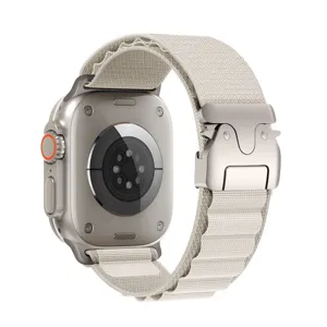 Correa de reloj de nailon alpino de repuesto con hebilla de paracaídas para reloj inteligente